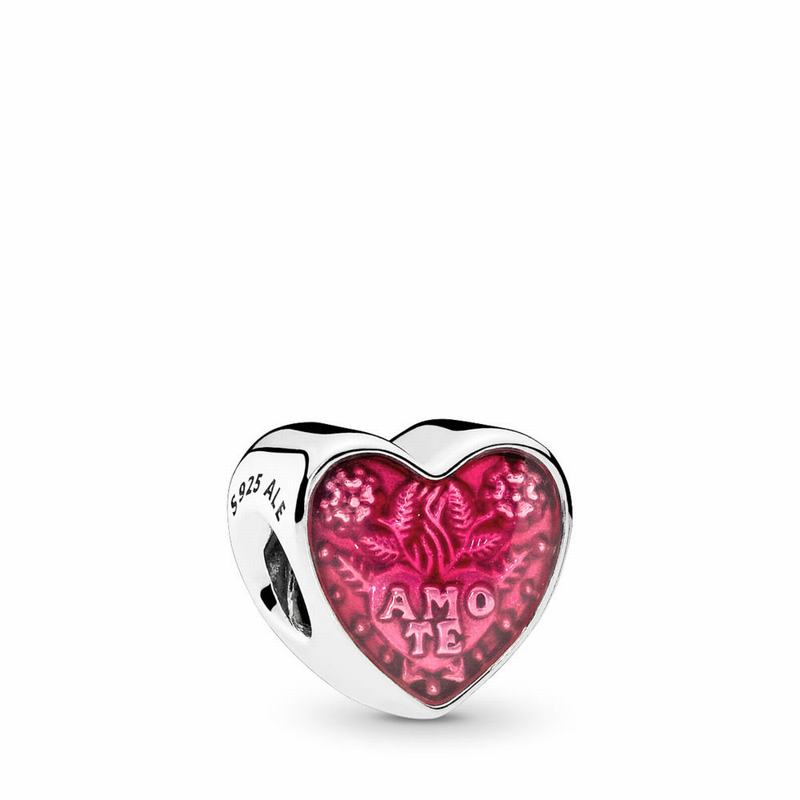 Pandora Latin Love Heart Charm Silver Egypt YP7850213